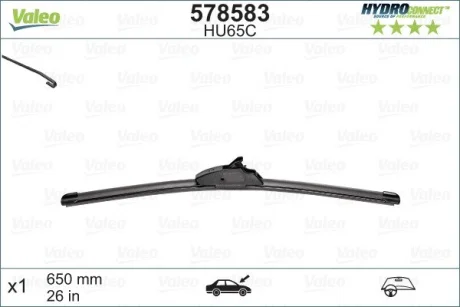 Щітка склоочисника (650mm) Citroen Jumpy/Fiat Scudo/Peugeot Expert 95-06 VALEO Valeo 578583