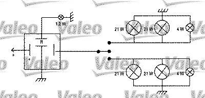 Реле поворотів (12V) Audi 80/100/Peugeot 205/Renault 19/Fiat Uno 66-07 VALEO Valeo 641426