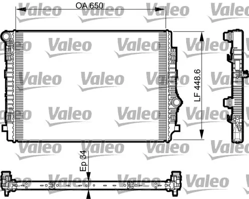 Радіатор охолодження Audi A3/Q3/Seat Leon/Skoda Kodiaq/Octavia 2.0TDI 12-/VW Golf/Passat 14- VALEO Valeo 735549 (фото 1)