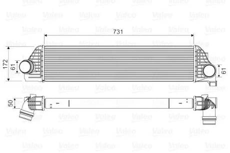 Радіатор інтеркулера Renault Master 2.3dCi 10- VALEO Valeo 818561
