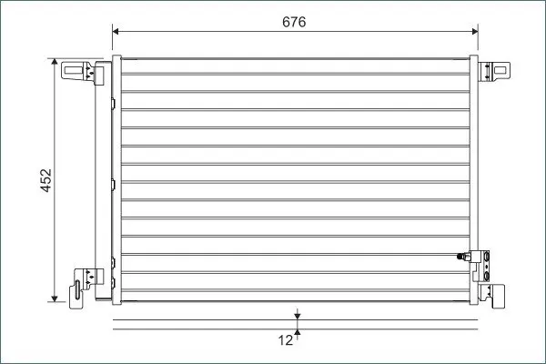 Радіатор кондиціонера Audi A6/A8/Q7/Q8 2.0-4.0 15-/VW Touateg 3.0TDI/TSI 18- VALEO Valeo 822609 (фото 1)