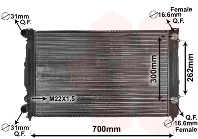 Радіатор охолодження Audi A4/A6/VW Passat 94-05 VAN WEZEL Van Wezel 03002122 (фото 1)