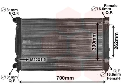 Радіатор охолодження Audi A4/A6/VW Passat 94-05 VAN WEZEL Van Wezel 03002122