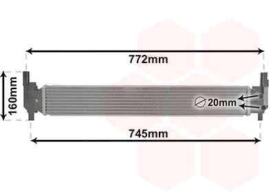 Радіатор охолодження Skoda Fabia/Rapid/Roomster1.2/1.4 TSI 10- VAN WEZEL Van Wezel 03002346