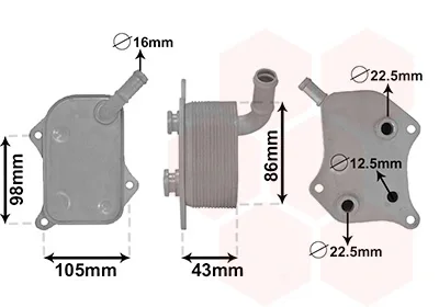 Радіатор масляний Audi A4/A6/VW Passat 00-05 VAN WEZEL Van Wezel 03003414