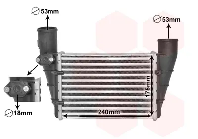 Радіатор інтеркулера Audi A4/A6/VW Passat 1.8/1.9TDI 95-05 VAN WEZEL Van Wezel 03004112 (фото 1)