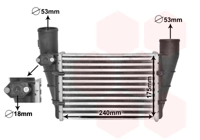 Радіатор інтеркулера Audi A4/A6/VW Passat 1.8/1.9TDI 95-05 VAN WEZEL Van Wezel 03004112