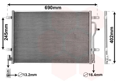 Радіатор кондиціонера Audi A4/A6 00-12 VAN WEZEL Van Wezel 03005194