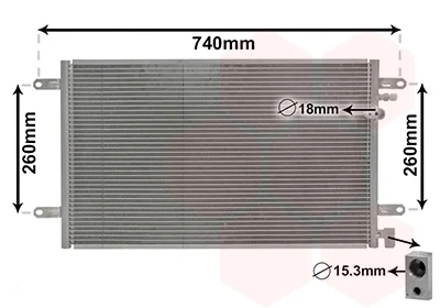 Радіатор кондиціонера Audi A6 2.0-5.2 04-11 VAN WEZEL Van Wezel 03005237
