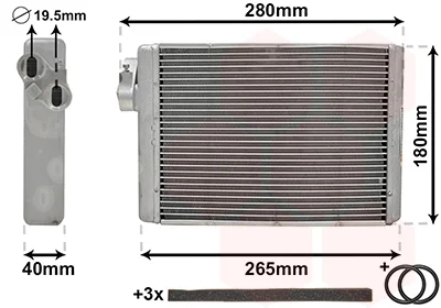 Радіатор пічки Audi A4/A5 07-16 VAN WEZEL Van Wezel 03006408