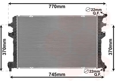 Радіатор охолодження VW Touran/Tiguan/Golf/Passat 1.0-2.0D 12- VAN WEZEL Van Wezel 03012705 (фото 1)