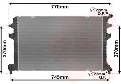 Радіатор охолодження VW Touran/Tiguan/Golf/Passat 1.0-2.0D 12- VAN WEZEL Van Wezel 03012705