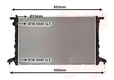 Радіатор охолодження Audi A4/A5 HD 15+ (вир-во) Van Wezel 03012721 (фото 1)