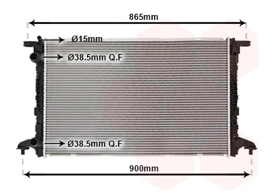 Радіатор охолодження Audi A4/A5 HD 15+ (вир-во) Van Wezel 03012721