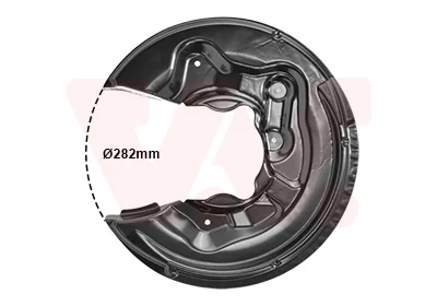 Захист диска гальмівного (заднього) (R) VW Tiguan/Passat/Skoda Superb 08-15 VAN WEZEL Van Wezel 0334374