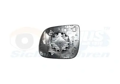Скло дзеркала (з підігрівом) Audi Q5/Q7 06- (R) VAN WEZEL Van Wezel 0380838 (фото 1)