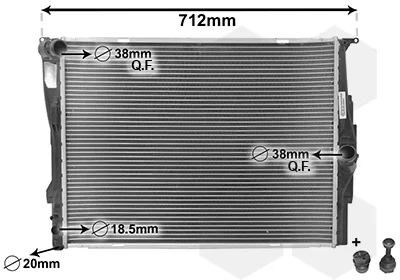 Радіатор охолодження BMW E87/E90/E91 16/20 MT 04- Van Wezel 06002291