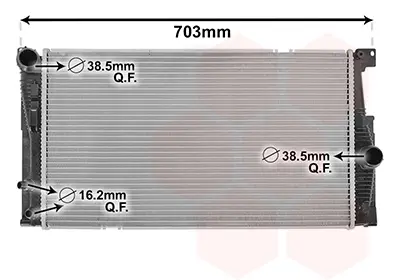 Радіатор охолодження BMW 5 (10/F11) 2.0 11-17 N20 VAN WEZEL Van Wezel 06002549 (фото 1)