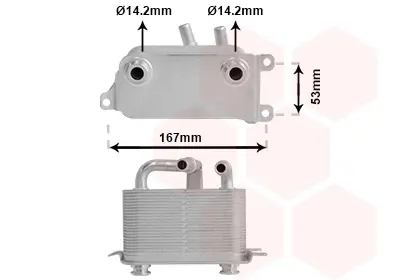 Радіатор масляний АКПП BMW 5 (E60)/7 (E65/E66/E67) 04-09 N43/N52/N53/N62 (теплообмінник) VAN WEZEL Van Wezel 06003401 (фото 1)