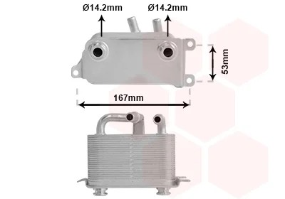 Радіатор масляний АКПП BMW 5 (E60)/7 (E65/E66/E67) 04-09 N43/N52/N53/N62 (теплообмінник) VAN WEZEL Van Wezel 06003401