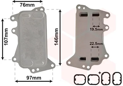 Радіатор масляний BMW 1 (F20)/3 (F30)/5 (F11)/X3 (F25) 07-18 (теплообмінник) (N47) VAN WEZEL Van Wezel 06003553