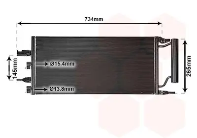 Радіатор кондиціонера BMW X1 (F48) 15-21 B48 VAN WEZEL Van Wezel 06005607 (фото 1)