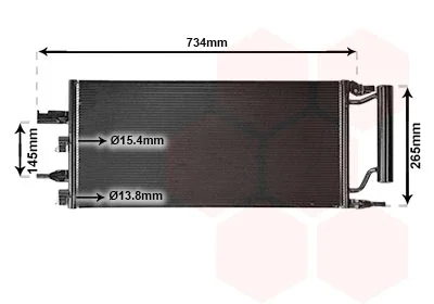Радіатор кондиціонера BMW X1 (F48) 15-21 B48 VAN WEZEL Van Wezel 06005607