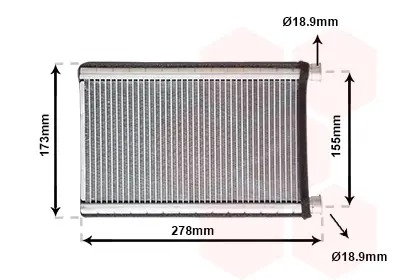Радіатор пічки BMW 3 (E90-E93)/X1 (E84)/X3 (F25) 04-18 N53/N54/N57/N52 VAN WEZEL Van Wezel 06006344 (фото 1)