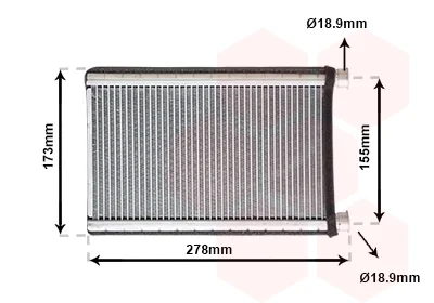 Радіатор пічки BMW 3 (E90-E93)/X1 (E84)/X3 (F25) 04-18 N53/N54/N57/N52 VAN WEZEL Van Wezel 06006344