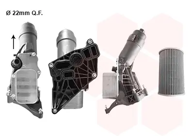 Корпус фільтра масляного (з радіатором) BMW 2 (F22/F87)/X3 (G01/F97)/X5 (F15/F85) 15- (B48/B38/B46) VAN WEZEL Van Wezel 06013768 (фото 1)