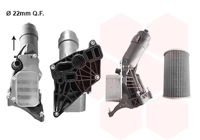 Корпус фільтра масляного (з радіатором) BMW 2 (F22/F87)/X3 (G01/F97)/X5 (F15/F85) 15- (B48/B38/B46) VAN WEZEL Van Wezel 06013768