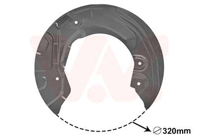 Захист диска гальмівного (переднього) (L) BMW 3 (E90) 04-11 VAN WEZEL Van Wezel 0627371