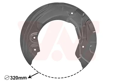 Захист диска гальмівного (переднього) (R) BMW 3 (E90) 04-11 VAN WEZEL Van Wezel 0627372