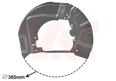 Захист диска гальмівного (переднього) (R) BMW 5 (E60/E61) 04-10 VAN WEZEL Van Wezel 0655372 (фото 1)