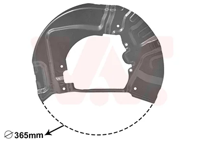 Захист диска гальмівного (переднього) (R) BMW 5 (E60/E61) 04-10 VAN WEZEL Van Wezel 0655372