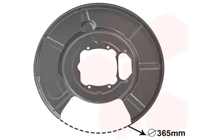 Захист диска гальмівного (заднього) (L) BMW 5 (E60) 01-10 VAN WEZEL Van Wezel 0655373 (фото 1)