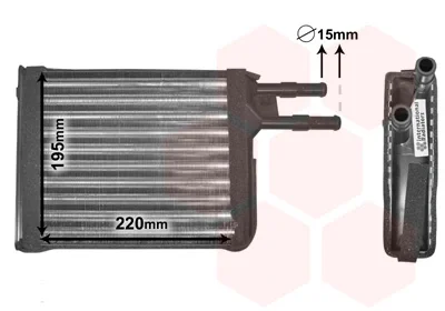 Радіатор пічки Citroen Jumper/Fiat Ducato/Peugeot Boxer 94- VAN WEZEL Van Wezel 09006128