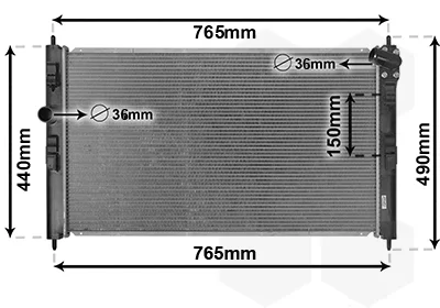 Радіатор охолодження Citroen C4/Peugeot 4008/Mitsubishi Lancer VIII 1.6-2.0 08- VAN WEZEL Van Wezel 09012709