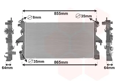 Радіатор охолодження Fiat Ducato 2,3 D Multijet 06- VAN WEZEL Van Wezel 09012712 (фото 1)