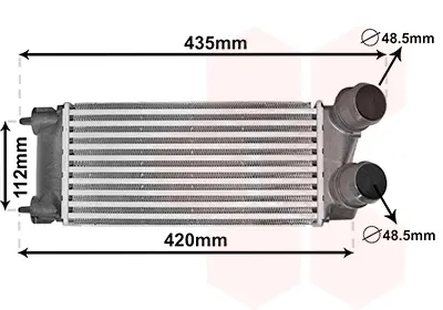 Радіатор інтеркулера Citroen DS4/DS5 2.0 HDI/2.0BlueHDI 11-18 VAN WEZEL Van Wezel 09014705 (фото 1)