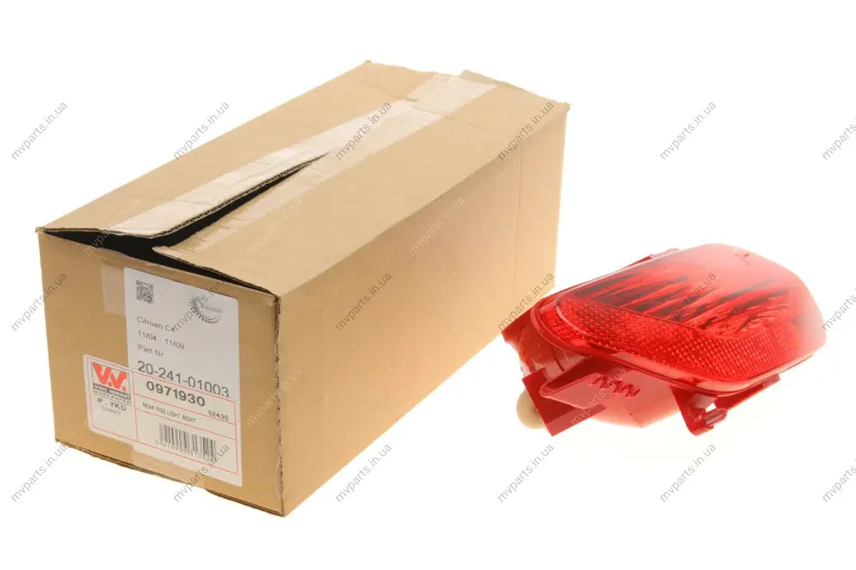 Ліхтар задній протитуманний Citroen C4 04-11 (R) VAN WEZEL Van Wezel 0971930 (фото 1)