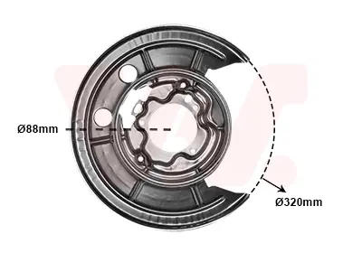 Захист диска гальмівного (R) Citroen Jumper/ Fiat Ducato/ Peugeot Boxer 06- VAN WEZEL Van Wezel 1651374 (фото 1)