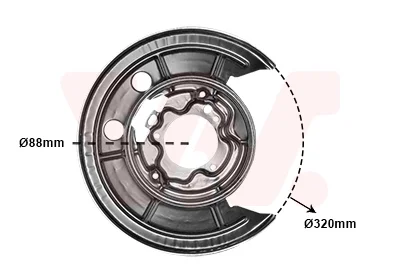 Захист диска гальмівного (R) Citroen Jumper/ Fiat Ducato/ Peugeot Boxer 06- VAN WEZEL Van Wezel 1651374