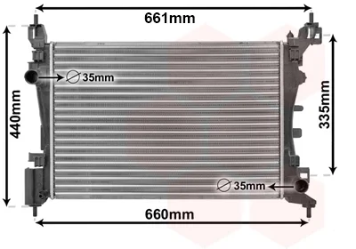 Радіатор охолодження Fiat Fiorino/Punto 1.2/1.4 08- VAN WEZEL Van Wezel 17002318