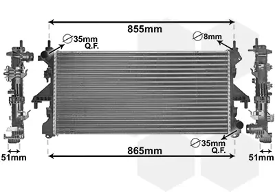 Радіатор охолодження Citroen Jumper/Fiat Ducato/Peugeot Boxer 2.0HDi 11- VAN WEZEL Van Wezel 17002453 (фото 1)
