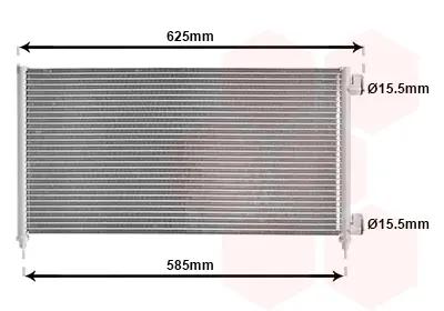 Радіатор кондиціонера Fiat Doblo 1.3/1.9 JTD 01- VAN WEZEL Van Wezel 17005256 (фото 1)