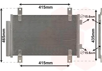 Радіатор кондиціонера Citroen Jumper/Fiat Ducato/Beugeot Boxer 2.0-2.8D 02- VAN WEZEL Van Wezel 17005351 (фото 1)
