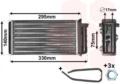 Радіатор пічки Fiat Brava/Bravo/Marea 98-03 VAN WEZEL Van Wezel 17006183