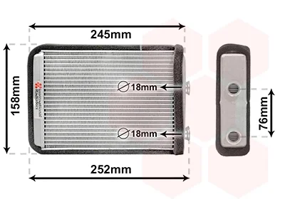 Радіатор пічки Fiat Doblo 01- VAN WEZEL Van Wezel 17006220