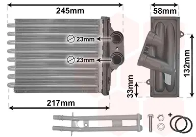 Радіатор пічки Fiat 500/Panda 03- VAN WEZEL Van Wezel 17006304 (фото 1)